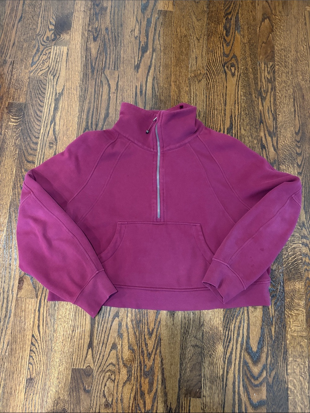 lululemon athletica burgandy Half-Zip Pullover Sweatshirt